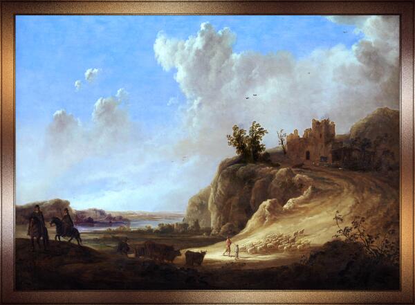 Mountainous Landscape With The Ruins Of A Castle by Aelbert Cuyp by xzendor7